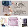 imageBaggallini Modern Pocket Crossbody Bag for Women 85quotx85quot Handbag Purse with RFID Lightweight WaterResistantPink Blossom