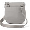 imageBaggallini Swift Flap Mini 63quot X7quot Lightweight Small Travel Purse with Crossbody Strap and RFIDBlite Silver Sand