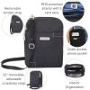 imageBaggallini Take Two Rfid5x725quot Lightweight Small Phone Wallet Crossbody BagNylon Travel PurseBlack