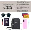 imageBaggallini Take Two Rfid5x725quot Lightweight Small Phone Wallet Crossbody BagNylon Travel PurseBlack