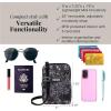 imageBaggallini Take Two Rfid5x725quot Lightweight Small Phone Wallet Crossbody BagNylon Travel PurseBlack Hydrangea