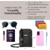 imageBaggallini Take Two Rfid5x725quot Lightweight Small Phone Wallet Crossbody BagNylon Travel PurseBlack Python Emboss