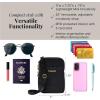 imageBaggallini Take Two Rfid5x725quot Lightweight Small Phone Wallet Crossbody BagNylon Travel PurseBlack With Gold Hardware