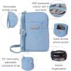 imageBaggallini Take Two Rfid5x725quot Lightweight Small Phone Wallet Crossbody BagNylon Travel PurseCornflower