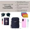 imageBaggallini Take Two Rfid5x725quot Lightweight Small Phone Wallet Crossbody BagNylon Travel PurseFrench Navy Quilt With Chain