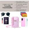imageBaggallini Take Two Rfid5x725quot Lightweight Small Phone Wallet Crossbody BagNylon Travel PursePink Blossom