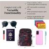 imageBaggallini Take Two Rfid5x725quot Lightweight Small Phone Wallet Crossbody BagNylon Travel PurseRed Onyx Watercolor Quilt With Chain