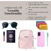 imageBaggallini Take Two Rfid5x725quot Lightweight Small Phone Wallet Crossbody BagNylon Travel PurseRose Shimmer With Chain