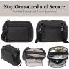 imageBaggallini Trifecta RFID Wallet 8quotx6quot Crossbody Women Convertible Fanny Pack Belt BagBlack Puff