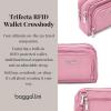 imageBaggallini Trifecta RFID Wallet 8quotx6quot Crossbody Women Convertible Fanny Pack Belt BagDusty Mauve