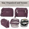 imageBaggallini Trifecta RFID Wallet 8quotx6quot Crossbody Women Convertible Fanny Pack Belt BagPlum Heritage