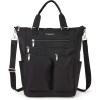 imageBaggallini All Set 3 in 1 Tote Backpack  15quotx105quot Lightweight Travel Bag wRFID Phone WristletBlack