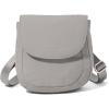 imageBaggallini Swift Flap Mini 63quot X7quot Lightweight Small Travel Purse with Crossbody Strap and RFIDBlite Silver Sand