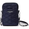 imageBaggallini Take Two Rfid5x725quot Lightweight Small Phone Wallet Crossbody BagNylon Travel PurseFrench Navy Quilt With Chain