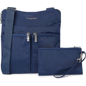 imageBaggallini Horizon Crossbody Bags for Women 10x105 Lightweight WaterResistant Nylon RFID Purse Handbag wWristlet IncludedPacific