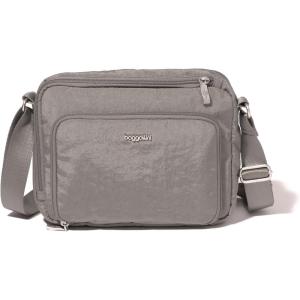 imageBaggallini Modern Camera 7quotx9quot Crossbody Bag WBuiltin Wallet Compartments ampamp RFID SlotsSterling Shimmer
