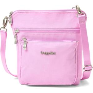 imageBaggallini Modern Pocket Crossbody Bag for Women 85quotx85quot Handbag Purse with RFID Lightweight WaterResistantHibiscus Pink