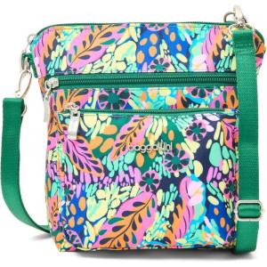 imageBaggallini Modern Pocket Crossbody Bag for Women 85quotx85quot Handbag Purse with RFID Lightweight WaterResistantParadise Print