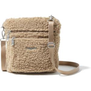 imageBaggallini Modern Pocket CrossbodyTaupe Faux Shearling