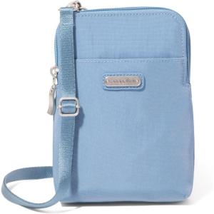 imageBaggallini Take Two Rfid5x725quot Lightweight Small Phone Wallet Crossbody BagNylon Travel PurseCornflower