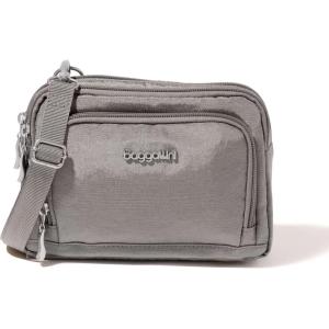 imageBaggallini Trifecta RFID Wallet 8quotx6quot Crossbody Women Convertible Fanny Pack Belt BagSterling Shimmer