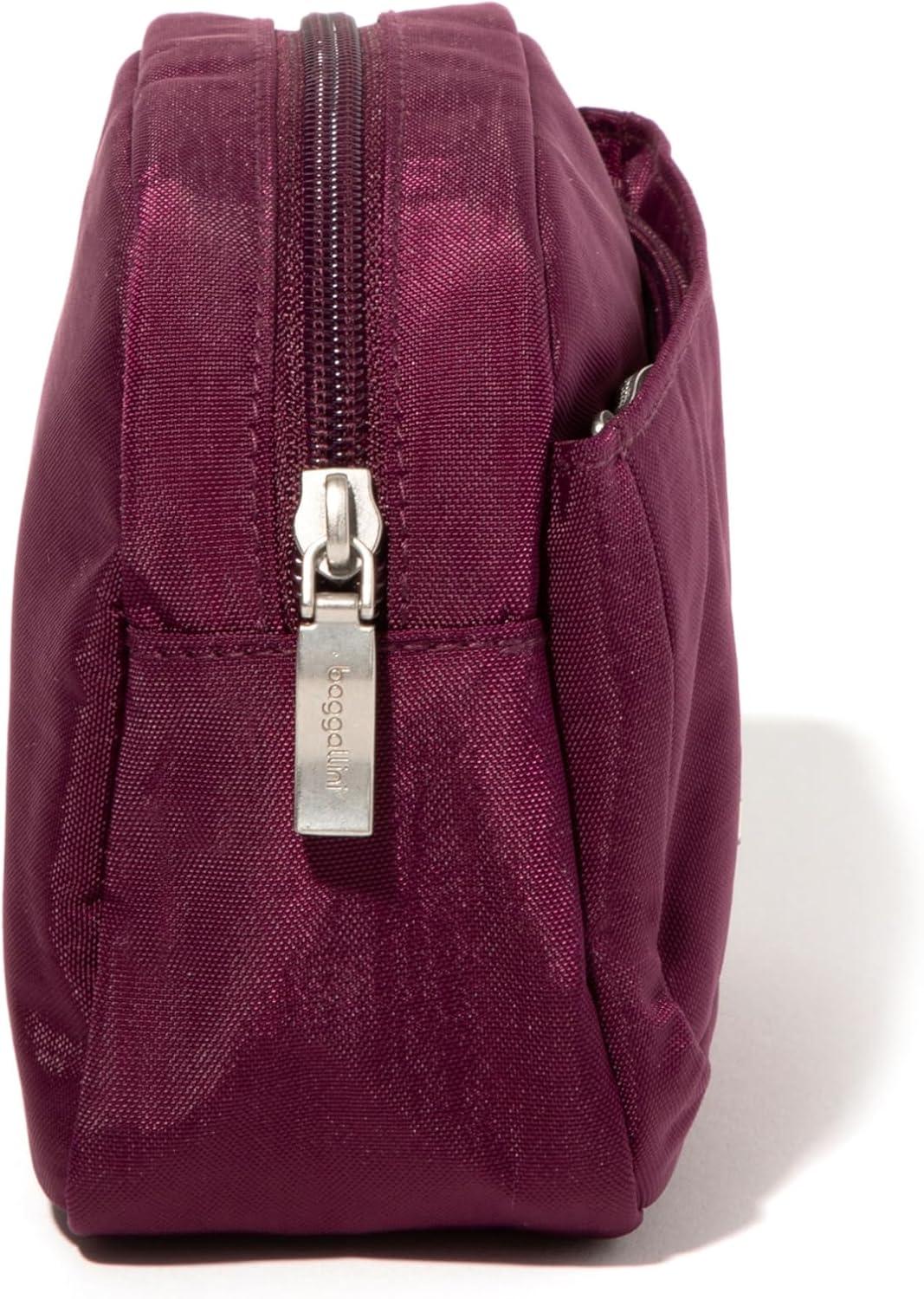 imageBaggallini Womens Pocket Cosmetic  Lightweight Bag  Travel Essentials Makeup Organizer SmallMiniMulberry