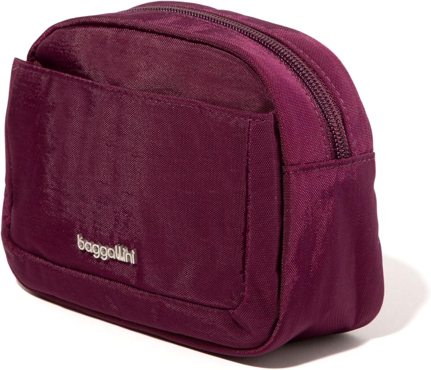 imageBaggallini Womens Pocket Cosmetic  Lightweight Bag  Travel Essentials Makeup Organizer SmallMiniMulberry