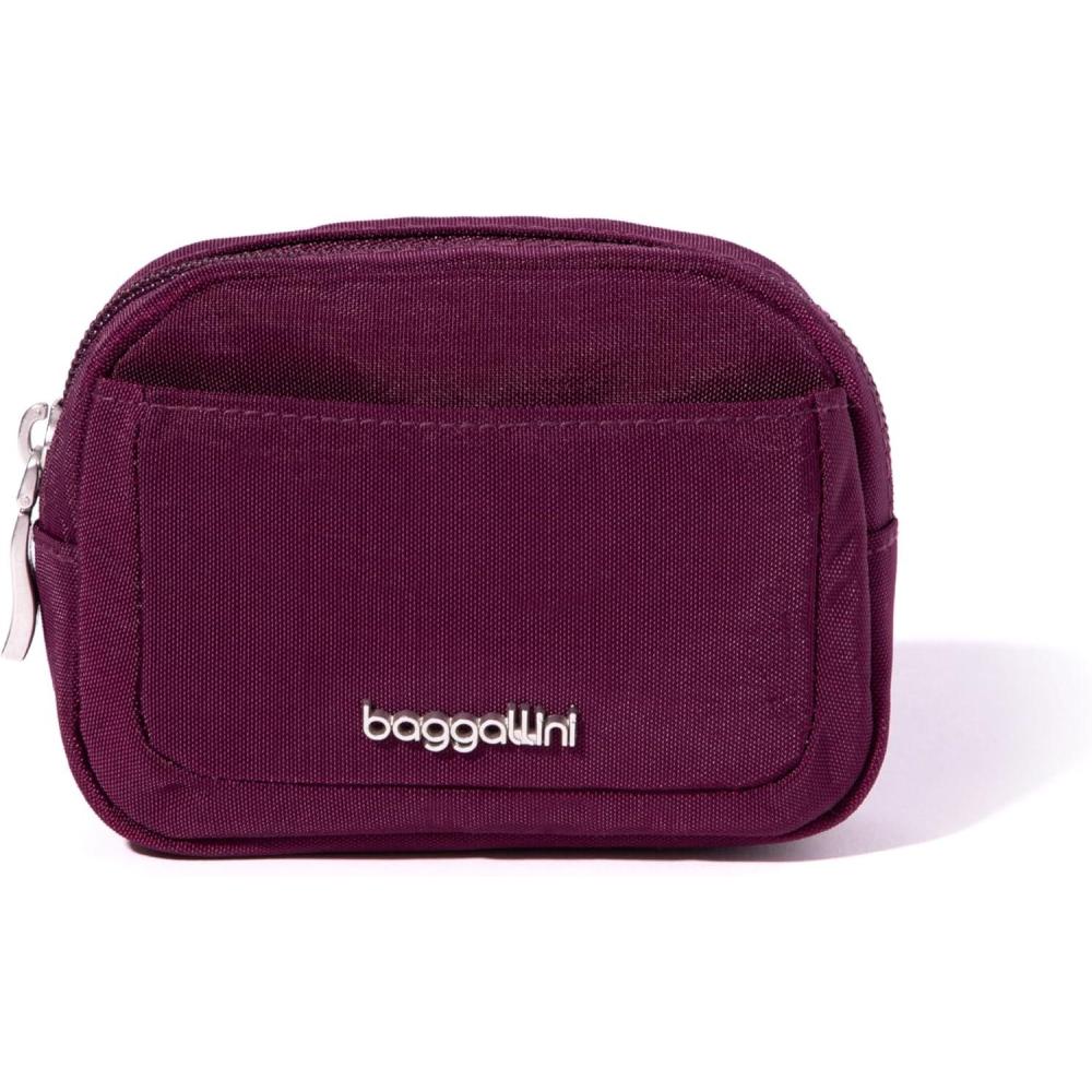 imageBaggallini Womens Pocket Cosmetic  Lightweight Bag  Travel Essentials Makeup Organizer SmallMiniMulberry