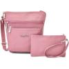 imageBaggallini Pocket Crossbody Bags for Women 8x8 Small Lightweight Nylon WaterResistant Travel Purse WRFID Wristlet
