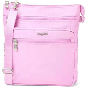imageBaggallini Crossbody Bag for Women 10quot X 107quot Lightweight Handbags with RFID Card Slots Interior DividerHibiscus Pink