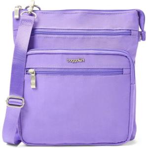imageBaggallini Crossbody Bag for Women 10quot X 107quot Lightweight Handbags with RFID Card Slots Interior DividerLavender Surf