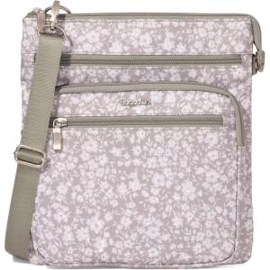 imageBaggallini Crossbody Bag for Women 10quot X 107quot Lightweight Handbags with RFID Card Slots Interior DividerLight Grey Petal