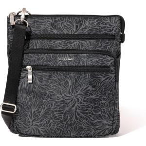 imageBaggallini Crossbody Bag for Women 10quot X 107quot Lightweight Handbags with RFID Card Slots Interior DividerMidnight Blossom Print