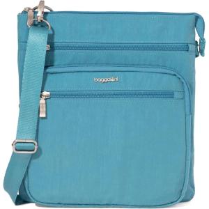 imageBaggallini Crossbody Bag for Women 10quot X 107quot Lightweight Handbags with RFID Card Slots Interior DividerSeaside Blue