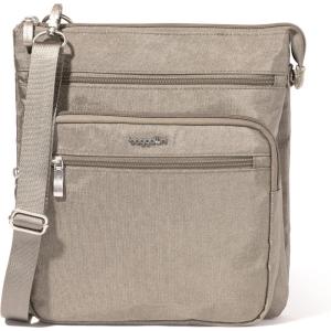 imageBaggallini Crossbody Bag for Women 10quot X 107quot Lightweight Handbags with RFID Card Slots Interior DividerSterling Shimmer