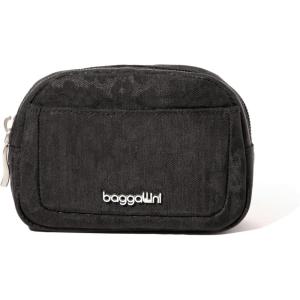 imageBaggallini Womens Pocket Cosmetic  Lightweight Bag  Travel Essentials Makeup Organizer SmallMiniBlack Cheetah Emboss