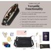 imageBaggallini Original Everyday 11x 75 Crossbody Bags for Women RFID Protected Lightweight Nylon Zippered Travel PurseBlack Cheetah