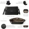imageBaggallini Original Everyday 11x 75 Crossbody Bags for Women RFID Protected Lightweight Nylon Zippered Travel PurseBlack With Sand Lining