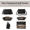 imageBaggallini Original Everyday 11x 75 Crossbody Bags for Women RFID Protected Lightweight Nylon Zippered Travel PurseBlack With Sand Lining