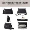 imageBaggallini Original Everyday 11x 75 Crossbody Bags for Women RFID Protected Lightweight Nylon Zippered Travel PurseBlack Zebra Emboss