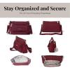 imageBaggallini Original Everyday 11x 75 Crossbody Bags for Women RFID Protected Lightweight Nylon Zippered Travel PurseDark Cherry