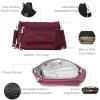 imageBaggallini Original Everyday 11x 75 Crossbody Bags for Women RFID Protected Lightweight Nylon Zippered Travel PurseDark Cherry