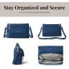 imageBaggallini Original Everyday 11x 75 Crossbody Bags for Women RFID Protected Lightweight Nylon Zippered Travel PursePacific