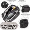 imageBaggallini Triple Zip Small Crossbody Bag for Women  8x6 Lightweight Convertible Fanny Pack Belt BagBlack Puff