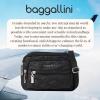 imageBaggallini Triple Zip Small Crossbody Bag for Women  8x6 Lightweight Convertible Fanny Pack Belt BagBlack Quilt