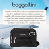 imageBaggallini Triple Zip Small Crossbody Bag for Women  8x6 Lightweight Convertible Fanny Pack Belt BagBlack With Sand Lining