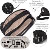 imageBaggallini Triple Zip Small Crossbody Bag for Women  8x6 Lightweight Convertible Fanny Pack Belt BagBlack With Sand Lining