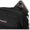imageBaggallini Triple Zip Small Crossbody Bag for Women  8x6 Lightweight Convertible Fanny Pack Belt BagBlack With Sand Lining