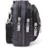 imageBaggallini Triple Zip Small Crossbody Bag for Women  8x6 Lightweight Convertible Fanny Pack Belt BagGrey Stripe