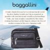 imageBaggallini Triple Zip Small Crossbody Bag for Women  8x6 Lightweight Convertible Fanny Pack Belt BagGrey Stripe